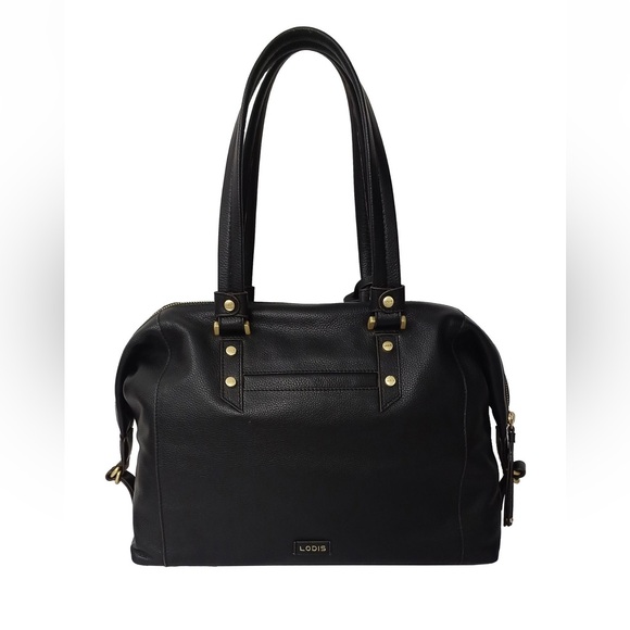 Lodis San Tropez Leather Handbag with Gold Hardware + Wallet - Picture 3 of 16